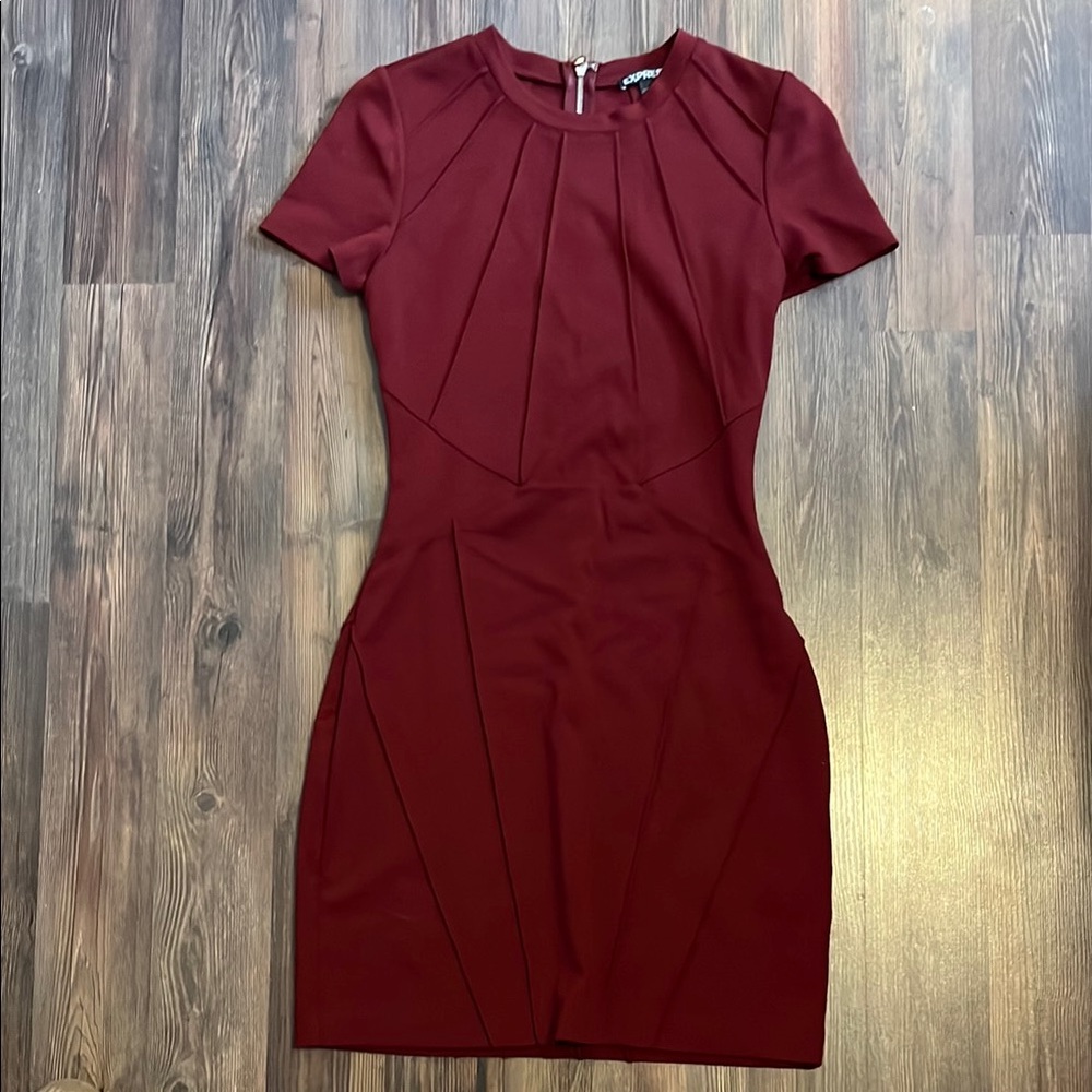 Elegant Burgundy Dress